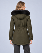 Ellis & Rowe Green hooded parka, rear