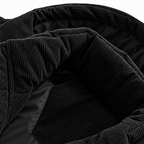 Ellis & Rowe Black hooded puffer jacket, source view 3