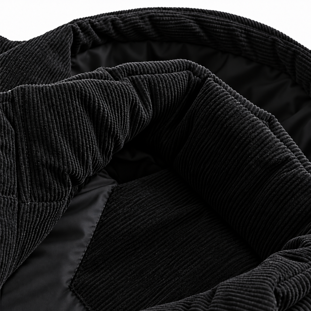 Ellis & Rowe Black hooded puffer jacket, source view 3