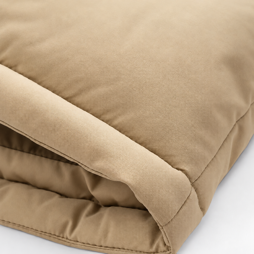 Ellis & Rowe Beige hooded puffer jacket, source view 9