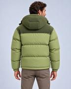Ellis & Rowe Avocado Green hooded puffer jacket, source view 11