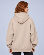 Ellis & Rowe oversized hoodie — Sand — studio view 7