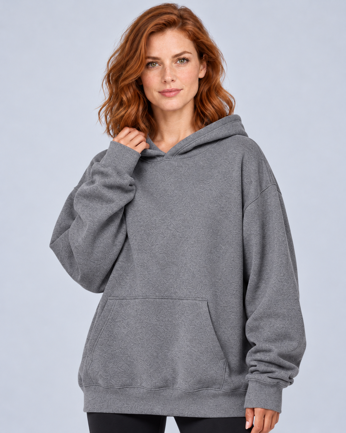Ellis & Rowe oversized hoodie — Dark Grey — studio view 15