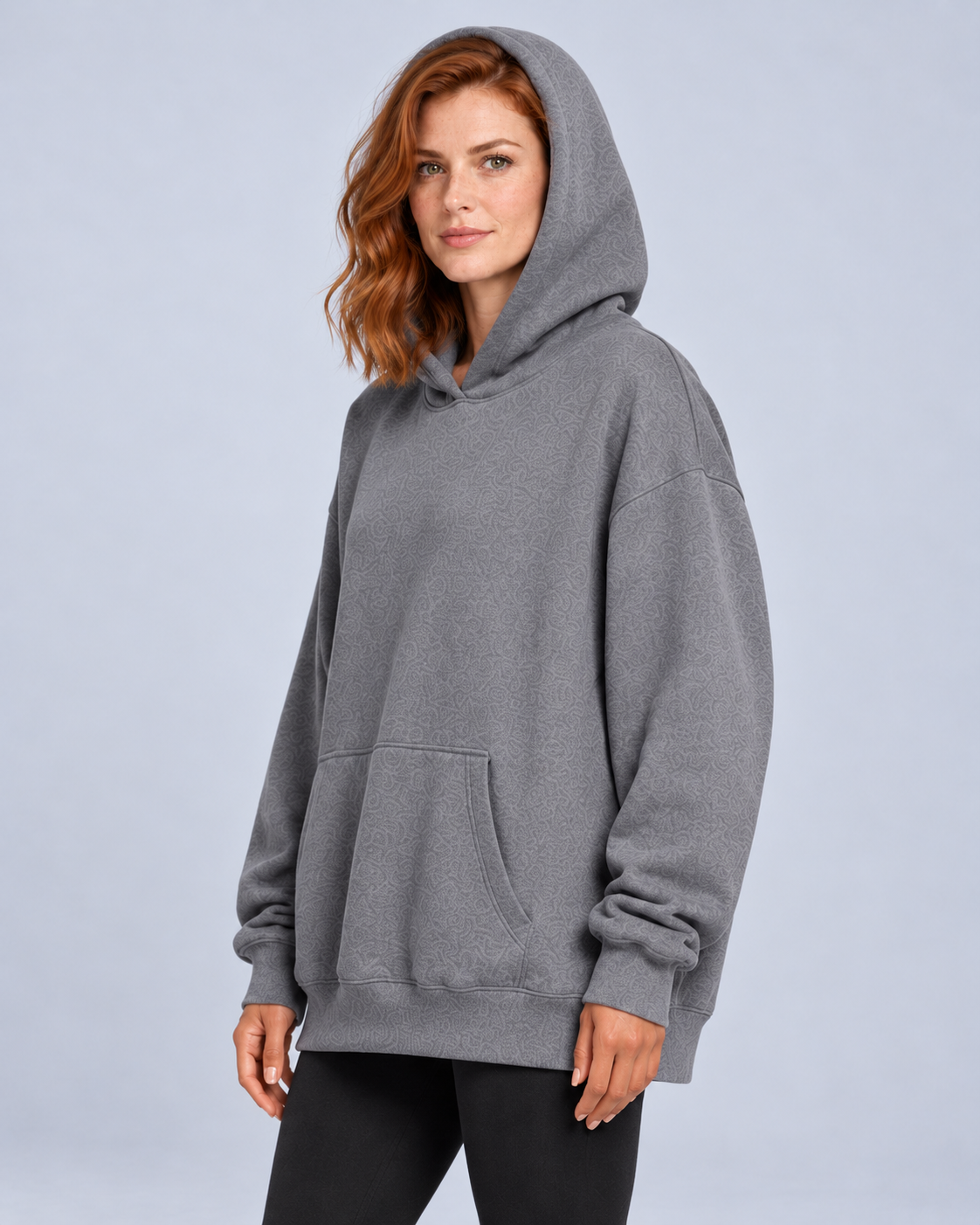 Ellis & Rowe oversized hoodie — Dark Grey — studio view 16