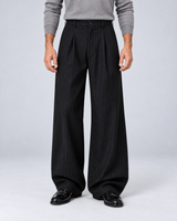 Men's Pinstripe Wide-Leg Trousers