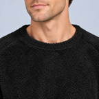 Men's Fleece Loungewear Set, Black, studio view 6