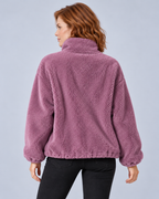 Women's Fleece Jacket, Purple, studio view 20