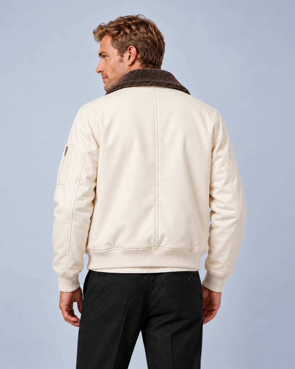 Ellis & Rowe own-model sherpa-lined jacket studio view 13