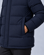 Ellis & Rowe Navy, pocket-detail, soft studio photograph