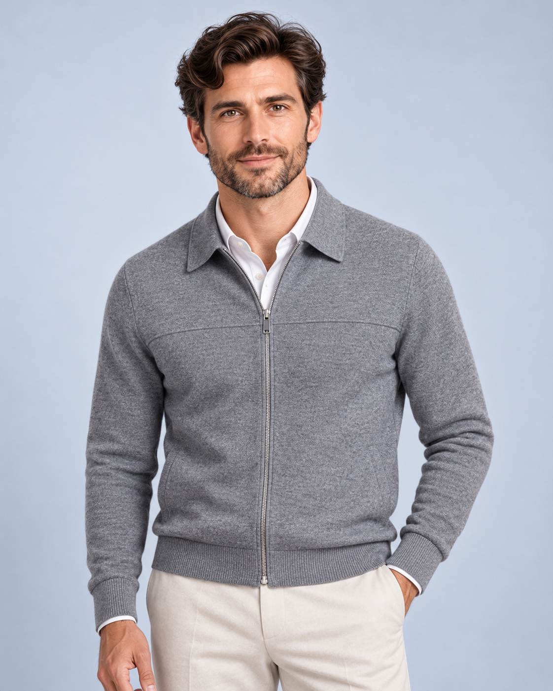 Ellis & Rowe Dark Grey, front, soft studio photograph