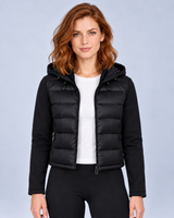 Women's Puffer Jacket Hooded Lightweight Zip Up